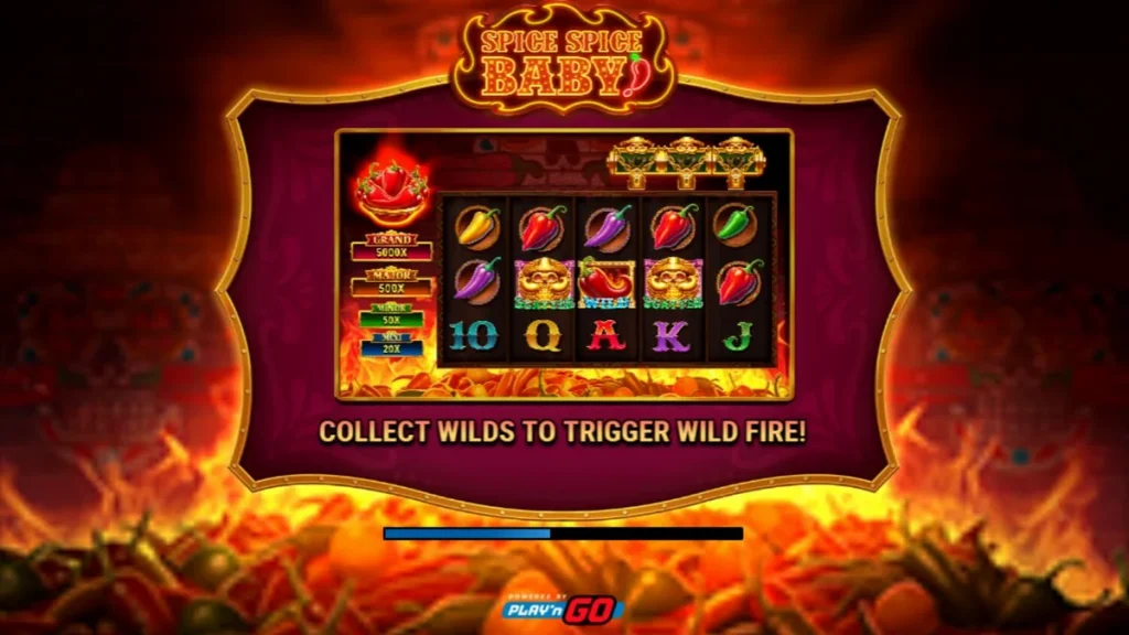 Interface vibrante e temática do slot Spice Spice Baby com elementos de pimentas e design mexicano.